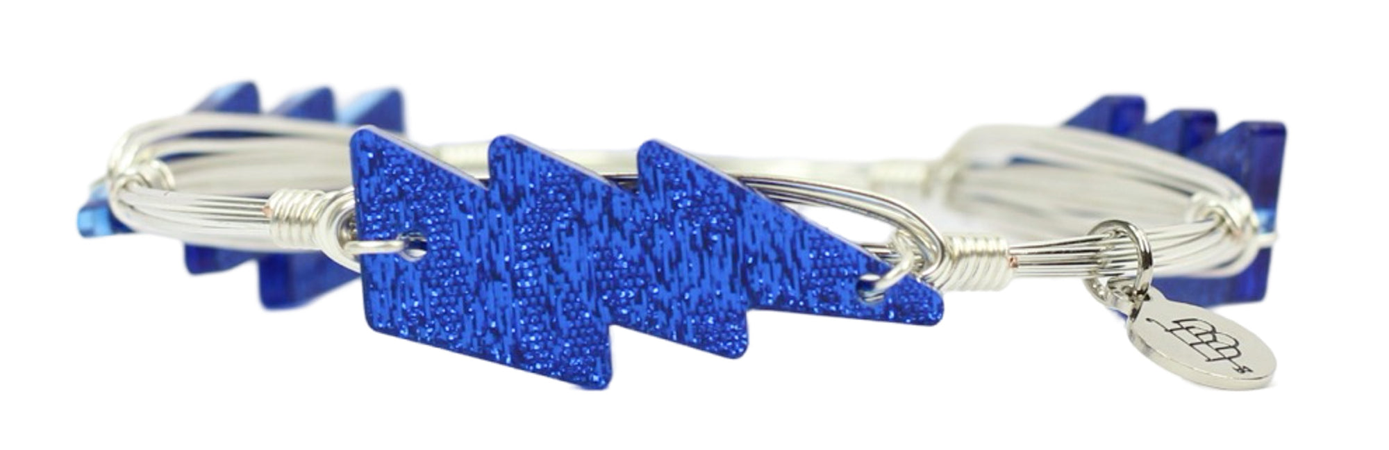 The Lightning Bolt Bangle - Blue Shimmer