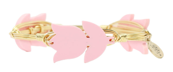 Tulip Bangle Bracelet - Pastel Pink
