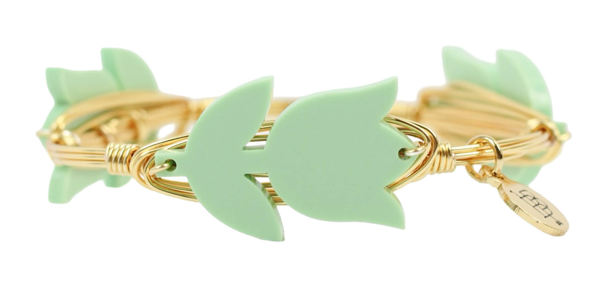Tulip Bangle Bracelet - Spring Green