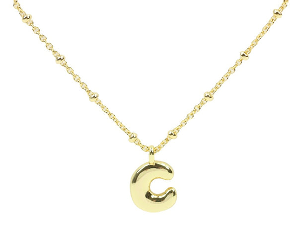 Bubble Initial Necklace
