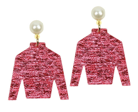 Pink Jockey Sik Earring