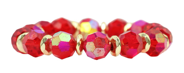 Shelby Stretch Bracelet - Red Sparkle