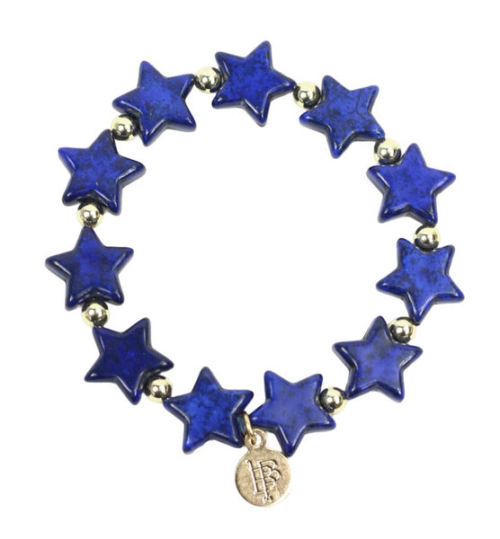 Shelby Stretch Bracelet - Blue Stars
