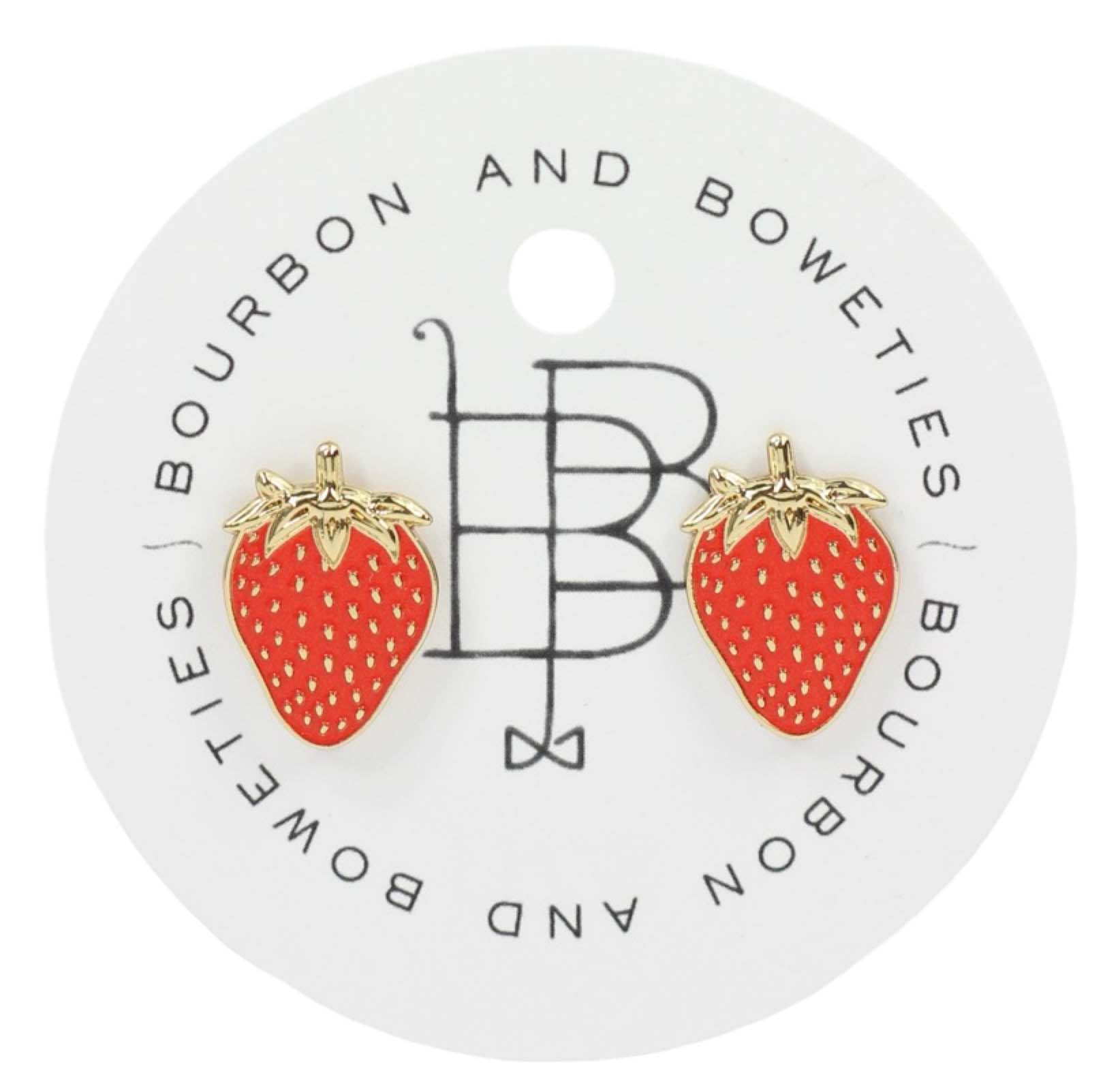 Strawberry Stud Earring - Sun-Kissed Red