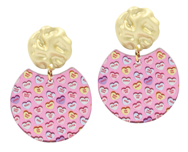 Conversation Hearts Earring