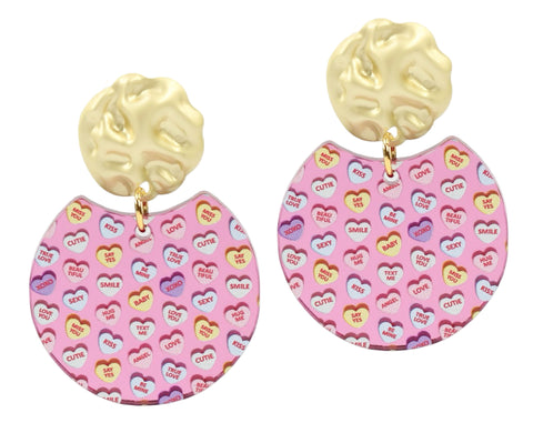 Conversation Hearts Earring