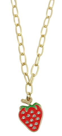 The Strawberry Necklace - Red Glam