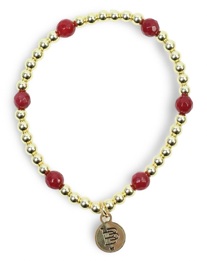 Lexi Stretch Bracelet - Maroon