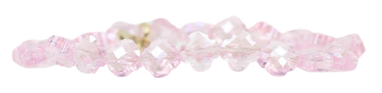 Stacker Stretch Bracelet - Pink Clover