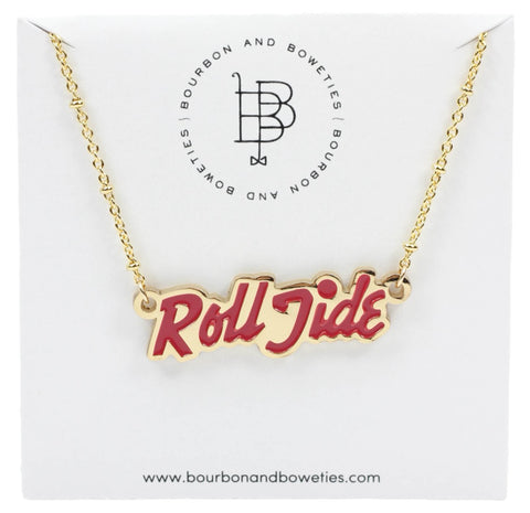 The Roll Tide Script Necklace
