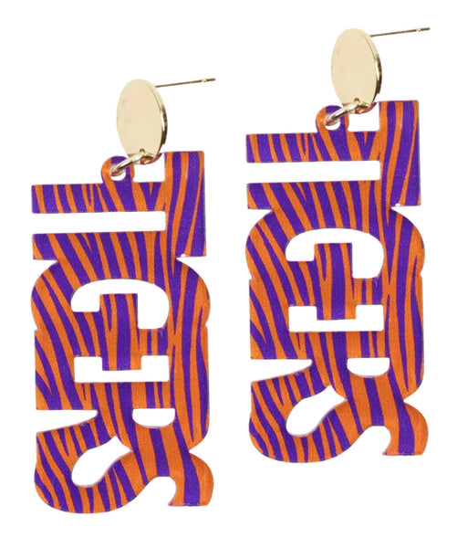 Tigers Acrylic Earring - Stripes