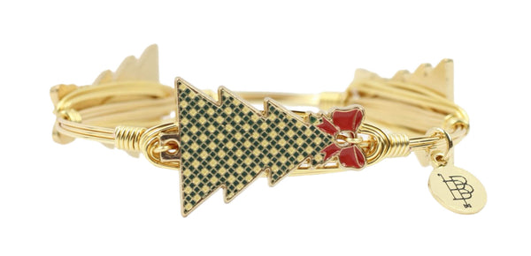 The Gingham Tree Bangle Bracelet - Green
