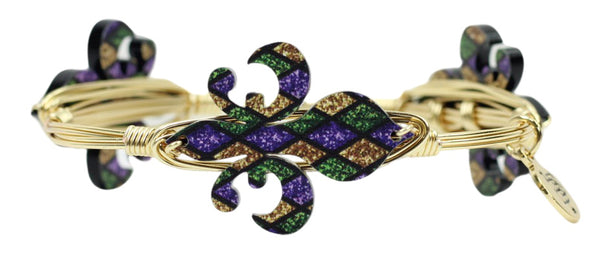 The Fleur De Lis Bangle Bracelet - Diamond