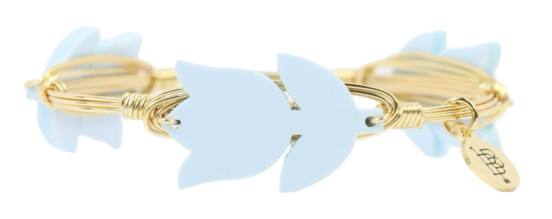 Tulip Bangle Bracelet - Baby Blue
