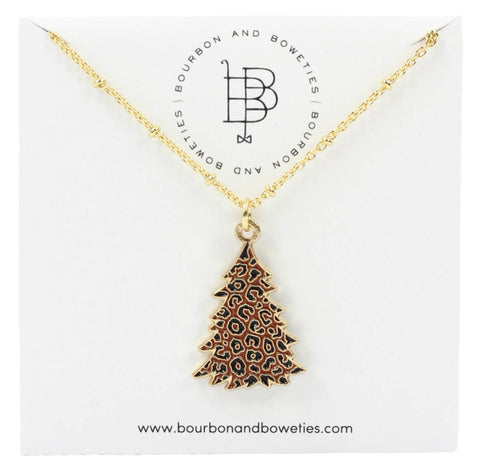 The Leopard Christmas Tree Necklace