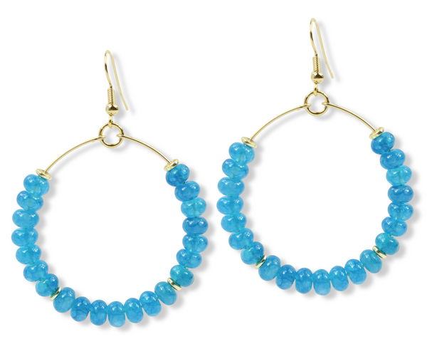The Chloe Earring - Pool Blue
