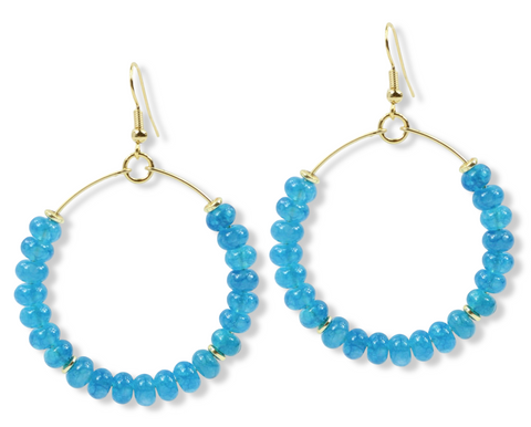 The Chloe Earring - Pool Blue