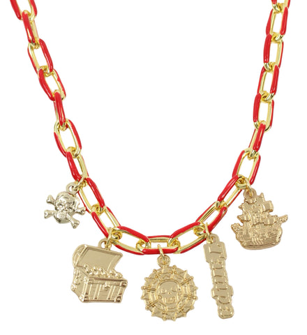 The Tampa Charm Necklace - Red