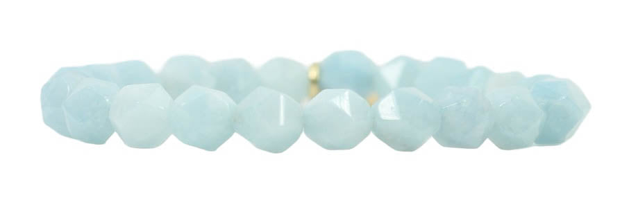 Stacker Stretch Bracelet - Light Blue Star Cut