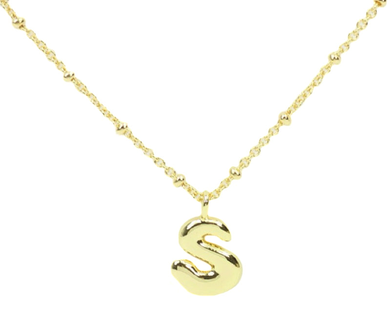 Bubble Initial Necklace