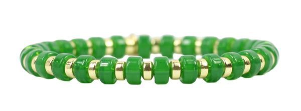 Mini Annie Stretch Bracelet - Green