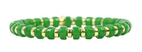 Mini Annie Stretch Bracelet - Green