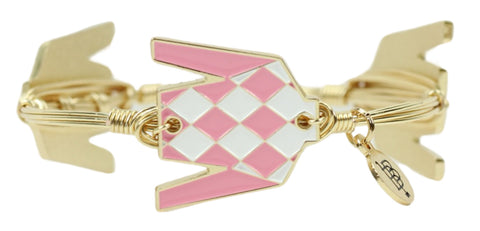 The Jockey Silk Bangle Bracelet - Pink