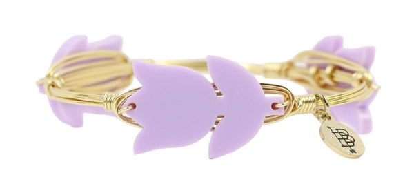 Tulip Bangle Bracelet - Lavender