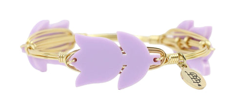 Tulip Bangle Bracelet - Lavender
