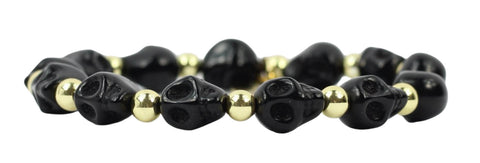 Shelby Stretch Bracelet - Black Skull