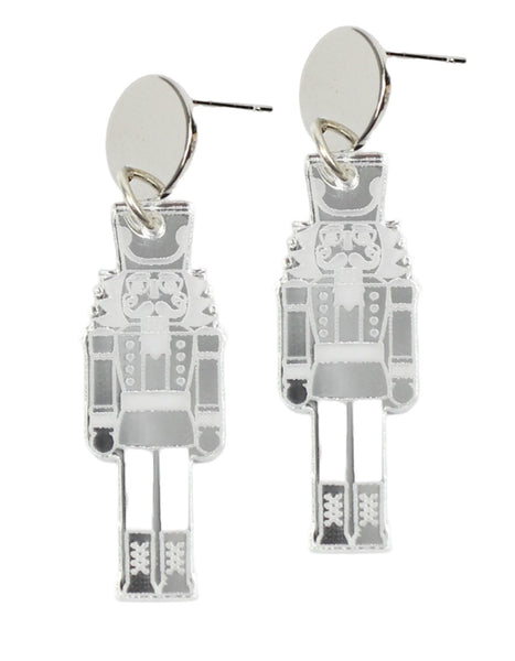 The Silver Mirror Nutcracker Earring
