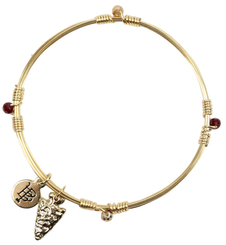 The Gameday Bangle - Garnet + Gold