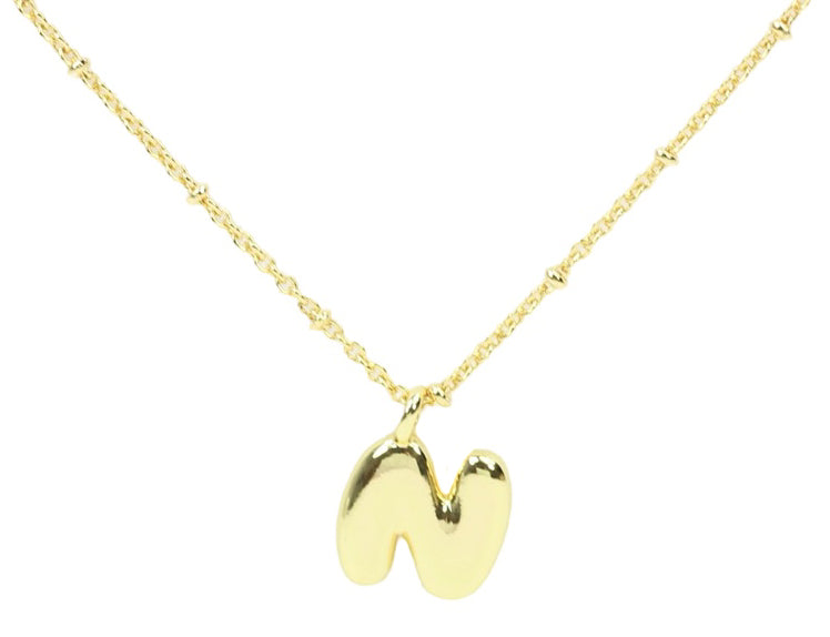Bubble Initial Necklace