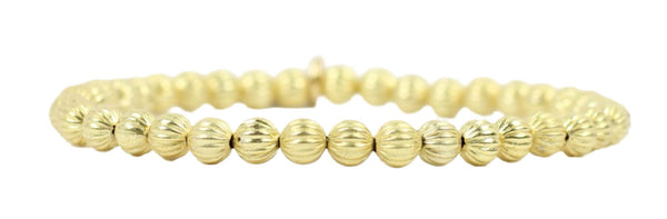 Stacker Stretch Bracelet - Gold Textured