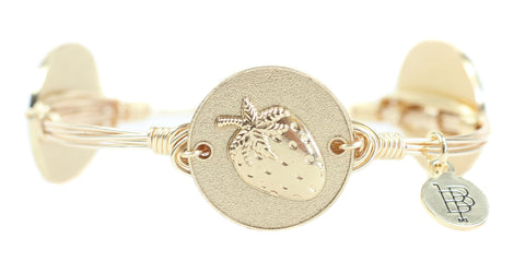Strawberry Coin Bangle Bracelet