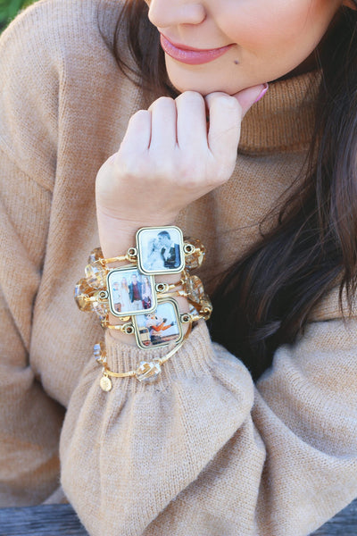 Cadella's xx Bourbon and Boweties Triple Photo Tile Bangle