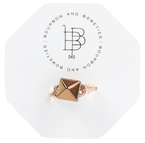 Rose Gold Stud Ring