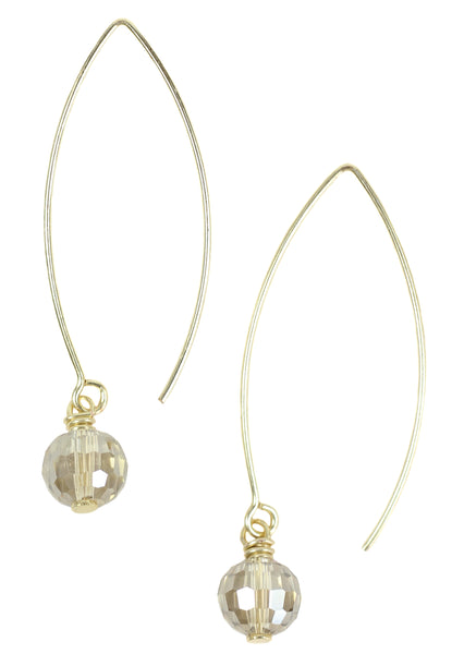 Champagne Long Hoop Earring