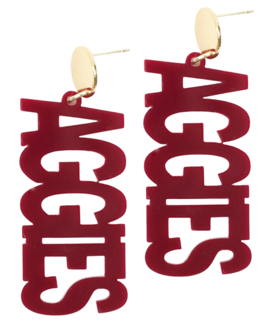 Aggies Acrylic Earring