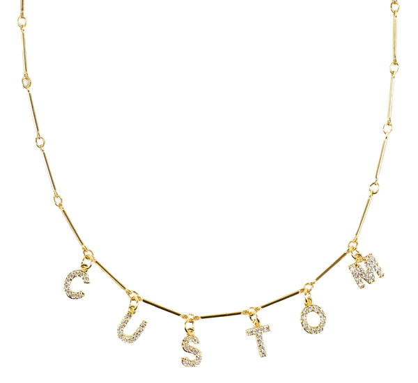 Custom Name Necklace - Rhinestone