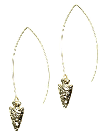 Arrowhead Hoop Earring