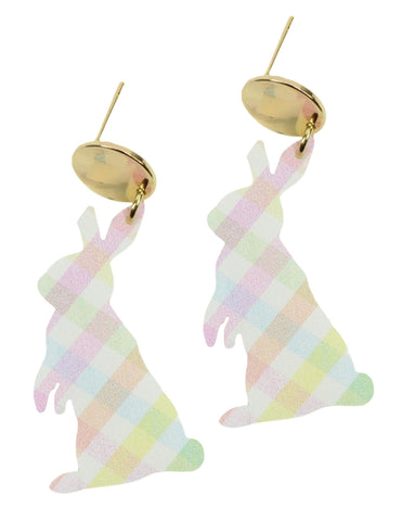 The Plaid Bunny Earring