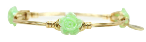 The Mini Rose Bangle Bracelet - Green