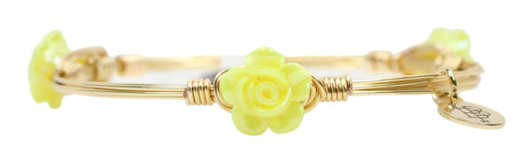 The Mini Rose Bangle Bracelet - Yellow