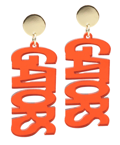 Gators Acrylic Earring - Orange